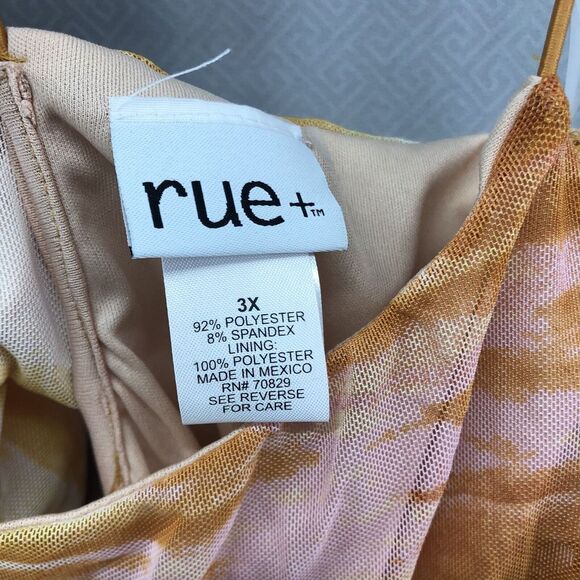 New Rue 21 Orange Sleeveless Dress Young Adult Size 3X Women Summer Casual - Picture 8 of 12